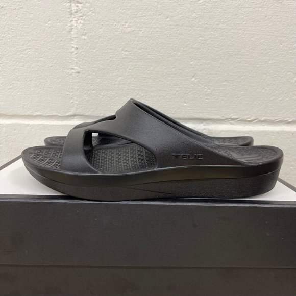 Telic Z-Strap Midnight Black Women's Sandals Flip flops Size M10/W11 - Picture 4 of 10